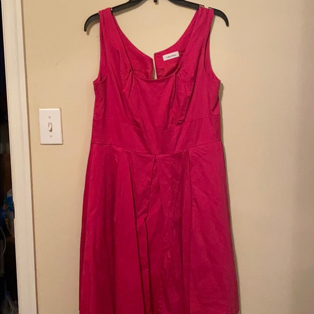 Calvin Kline A Line Pink Dress
